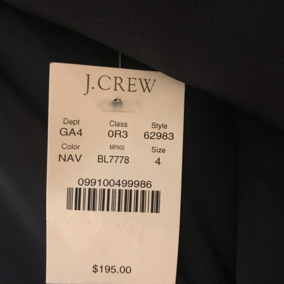 Jcrew navy vneck midi dress NWT - Picture 5 of 6